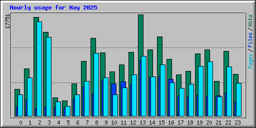 Hourly usage for May 2025