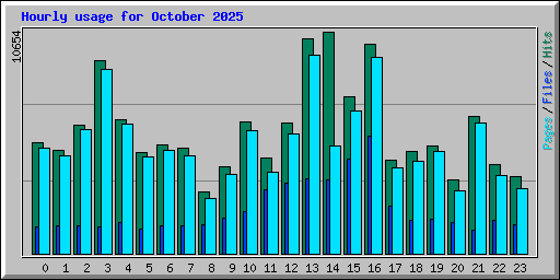 Hourly usage for October 2025