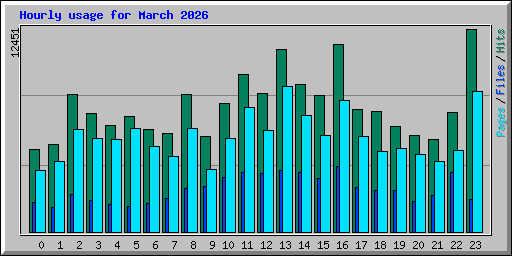 Hourly usage for March 2026