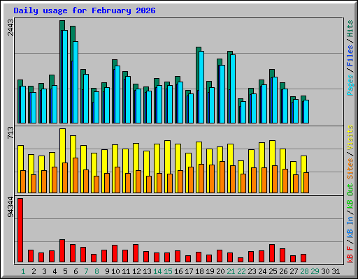 Daily usage for February 2026