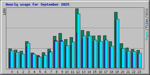 Hourly usage for September 2025