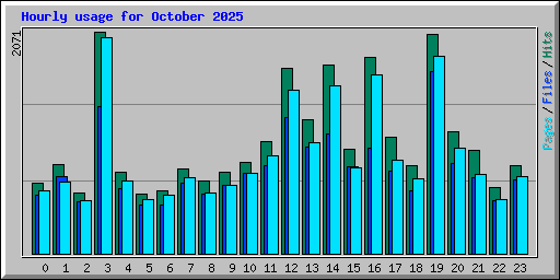 Hourly usage for October 2025