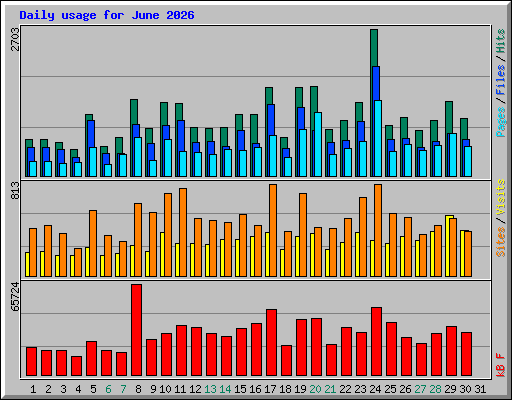 Daily usage for June 2026