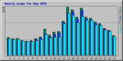 Hourly usage for May 2025