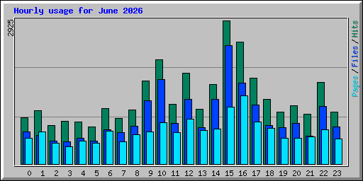 Hourly usage for June 2026