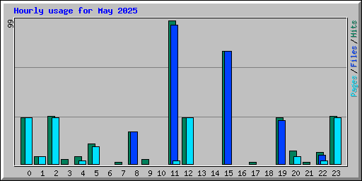 Hourly usage for May 2025