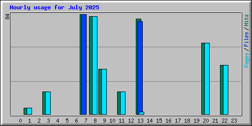 Hourly usage for July 2025