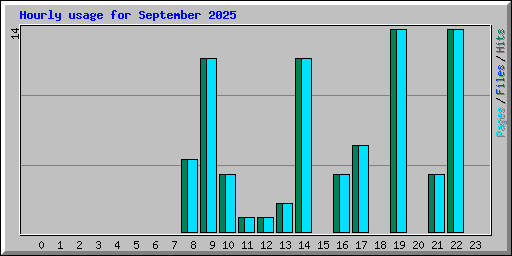 Hourly usage for September 2025