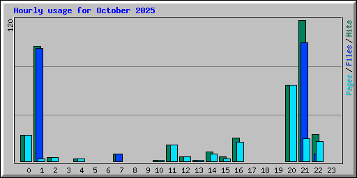 Hourly usage for October 2025