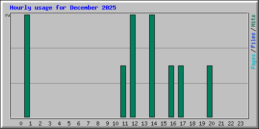 Hourly usage for December 2025