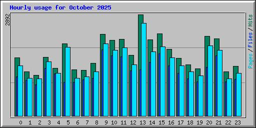 Hourly usage for October 2025