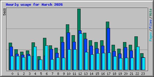 Hourly usage for March 2026