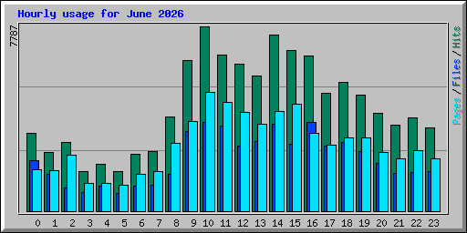 Hourly usage for June 2026