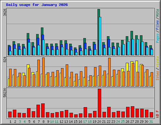 Daily usage for January 2026