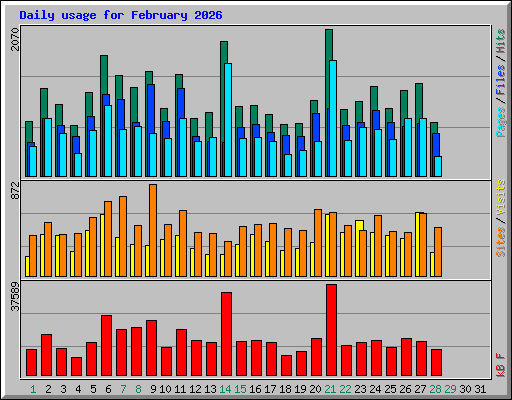 Daily usage for February 2026