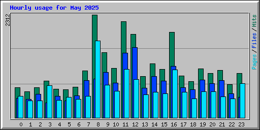 Hourly usage for May 2025