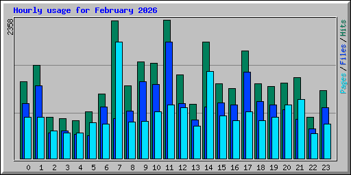 Hourly usage for February 2026