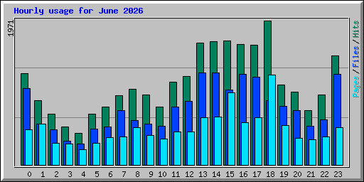 Hourly usage for June 2026