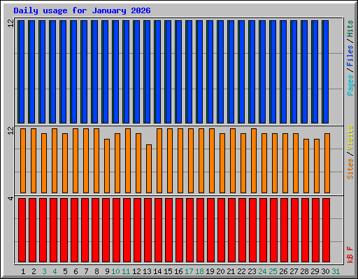 Daily usage for January 2026