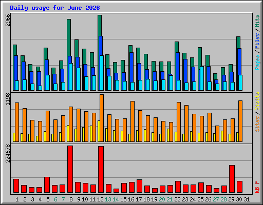 Daily usage for June 2026