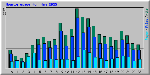 Hourly usage for May 2025