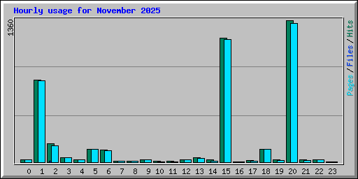 Hourly usage for November 2025