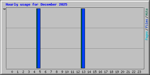 Hourly usage for December 2025