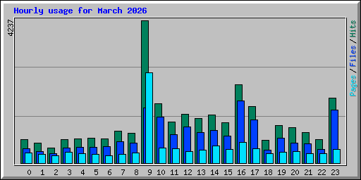 Hourly usage for March 2026