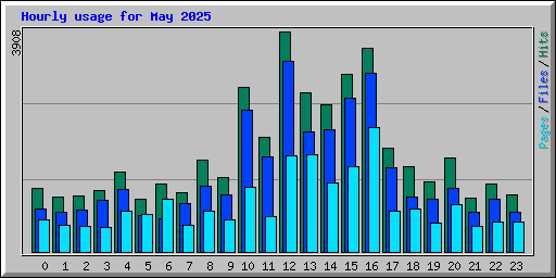 Hourly usage for May 2025