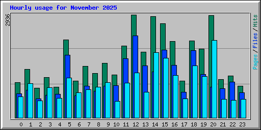 Hourly usage for November 2025