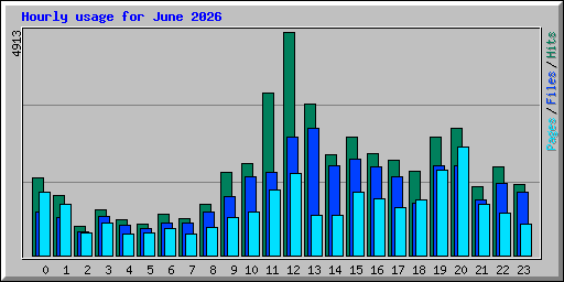 Hourly usage for June 2026