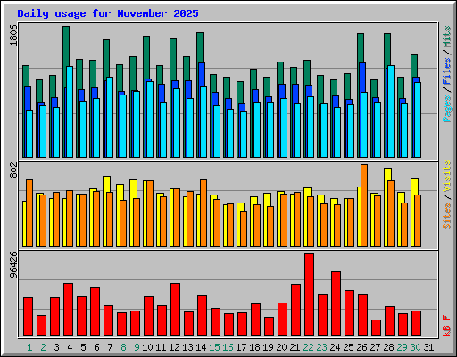 Daily usage for November 2025