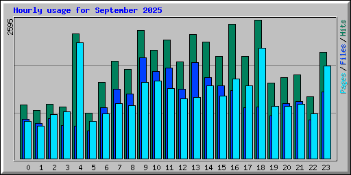 Hourly usage for September 2025