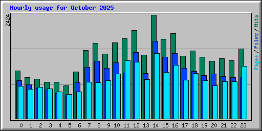 Hourly usage for October 2025