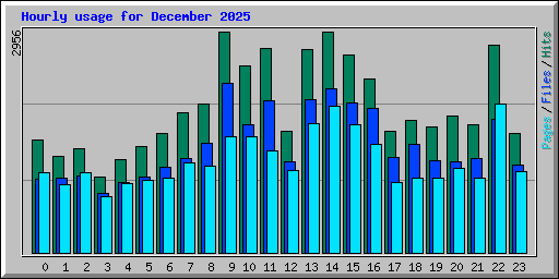 Hourly usage for December 2025