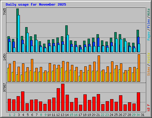 Daily usage for November 2025