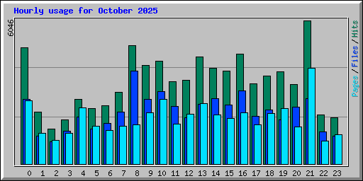 Hourly usage for October 2025