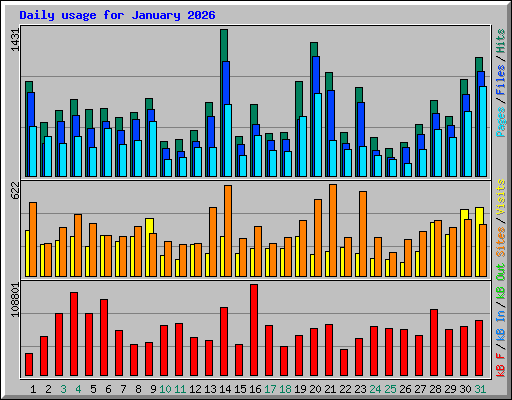 Daily usage for January 2026