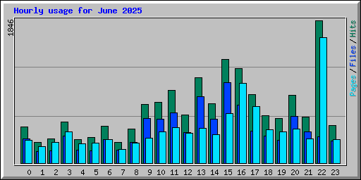 Hourly usage for June 2025