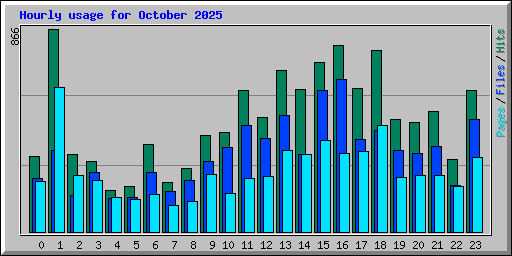 Hourly usage for October 2025