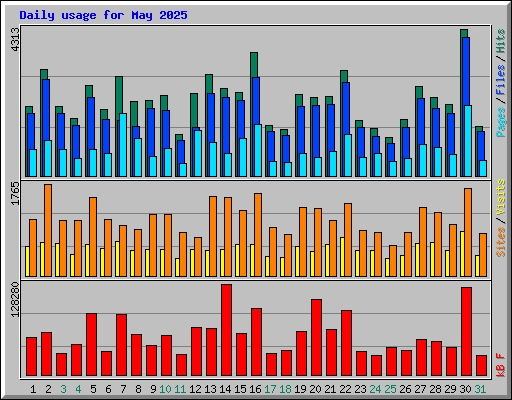 Daily usage for May 2025