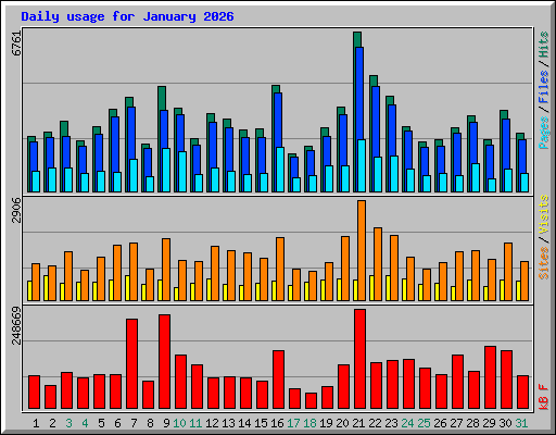 Daily usage for January 2026