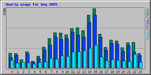 Hourly usage for May 2025