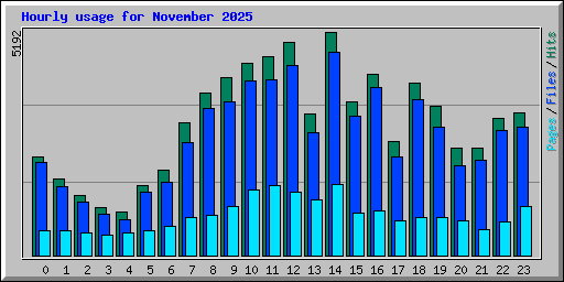 Hourly usage for November 2025