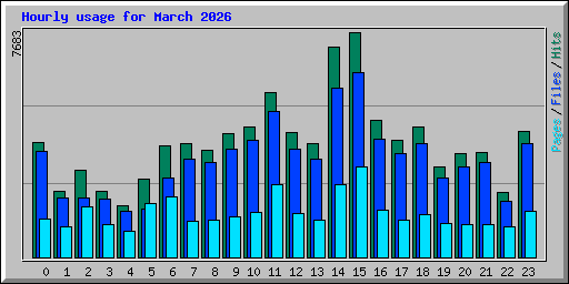Hourly usage for March 2026