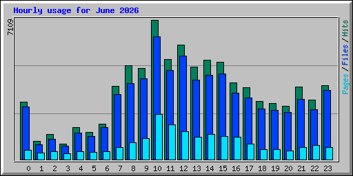 Hourly usage for June 2026