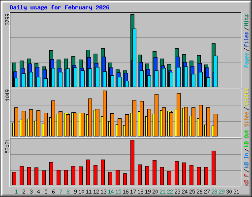 Daily usage for February 2026