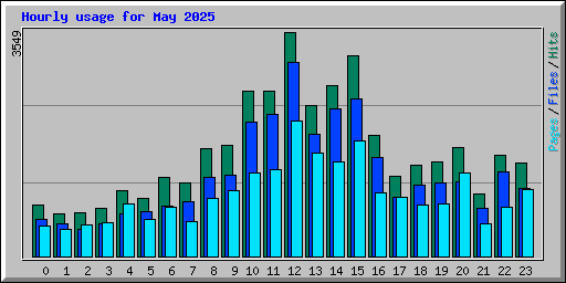 Hourly usage for May 2025