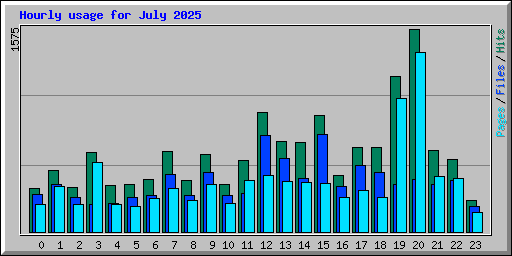 Hourly usage for July 2025