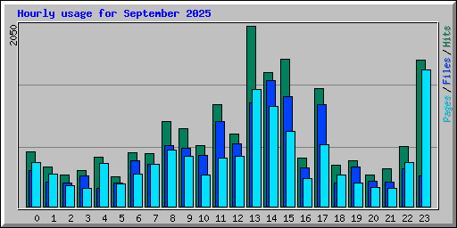 Hourly usage for September 2025